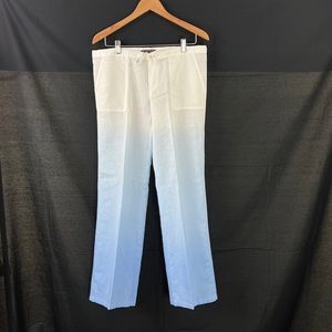 VICTORIA’S SECRET The Beach Pant Linen & Cotton Size 2 R, Blue Paisley NWOT